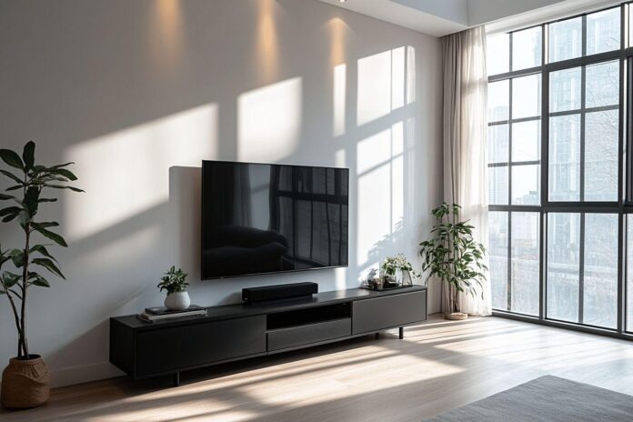 decoration-monochrome-integrer-parfaitement-votre-meuble-tv