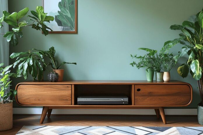 mettre-en-valeur-un-meuble-tv-vintage-dans-une-deco-moderne