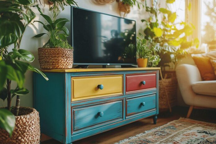 transformer-une-commode-vintage-en-meuble-tv-unique